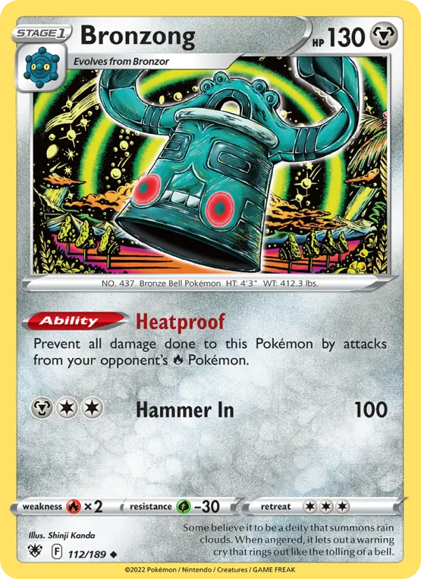 Bronzong 112 card from Astral Radiance