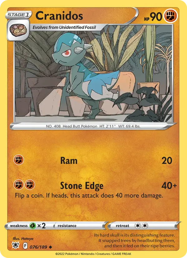 Cranidos 76 card from Astral Radiance