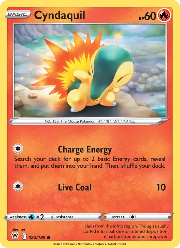 Cyndaquil 23 card from Astral Radiance