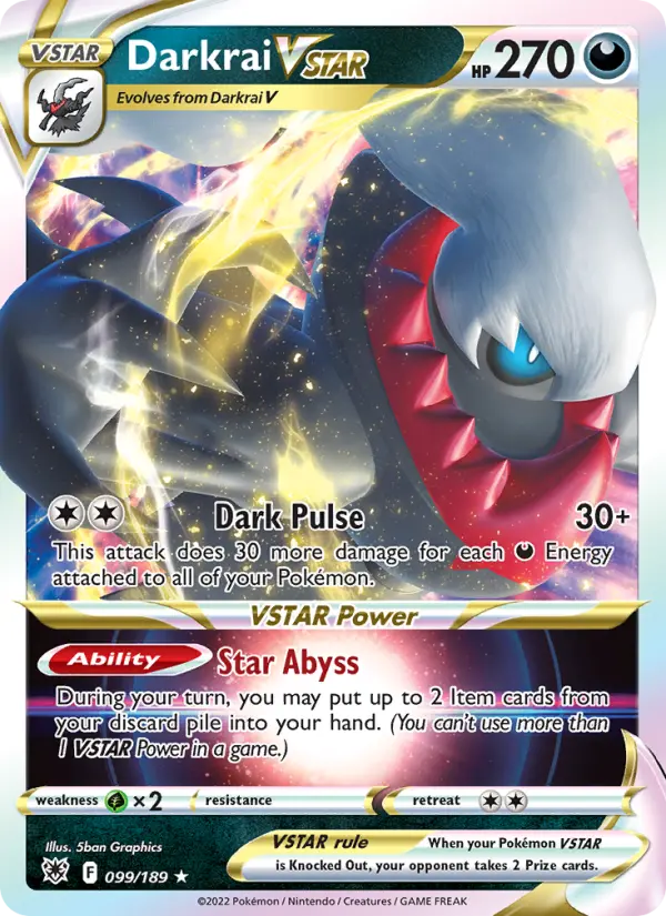 Darkrai VSTAR 99 — Astral Radiance 99, Holofoil finish