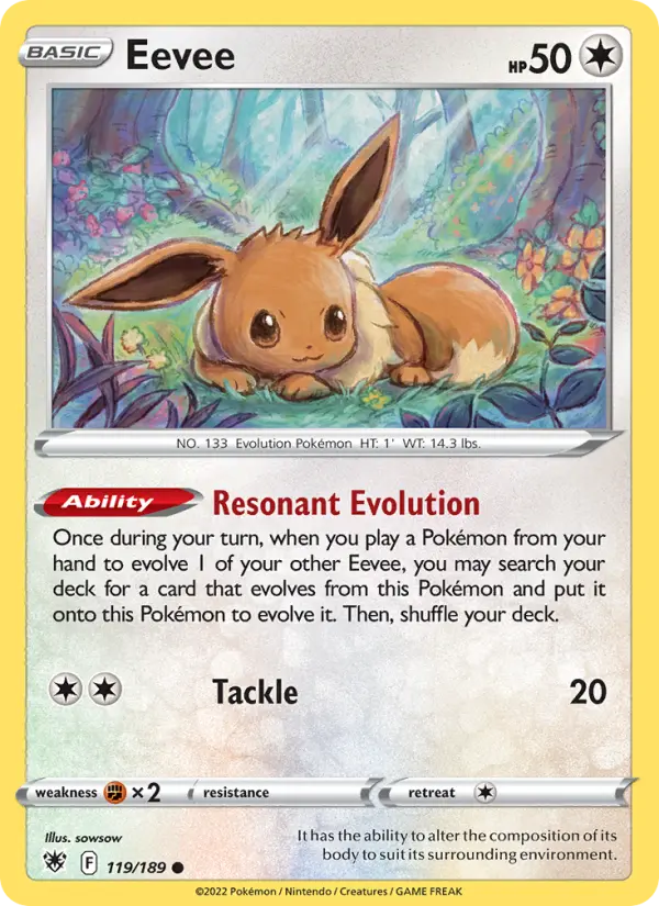 Eevee 119 card from Astral Radiance