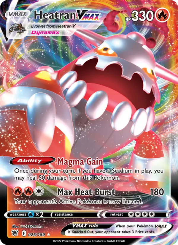 Heatran VMAX 26 card from Astral Radiance