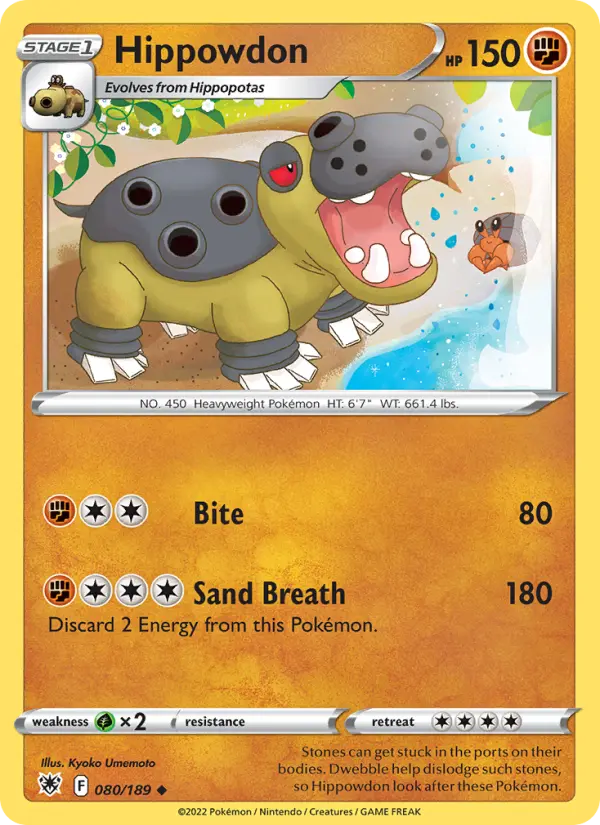 Hippowdon 80 card from Astral Radiance