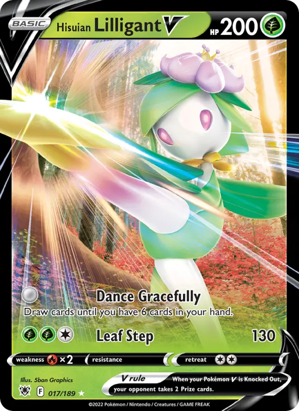 Hisuian Lilligant V 17 — Astral Radiance 17, Holofoil finish