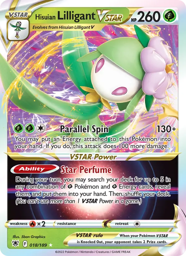 Hisuian Lilligant VSTAR 18 — Astral Radiance 18, Holofoil finish