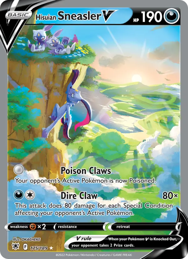 Hisuian Sneasler V 175 card from Astral Radiance