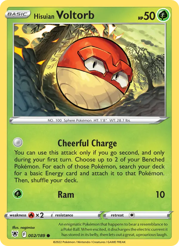 Hisuian Voltorb 2 card from Astral Radiance