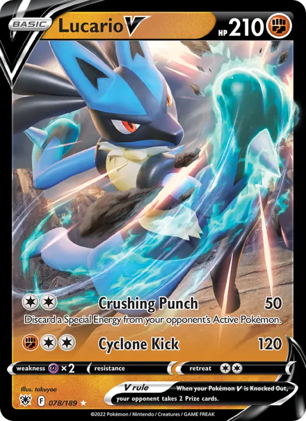 Lucario V 78 card from Astral Radiance