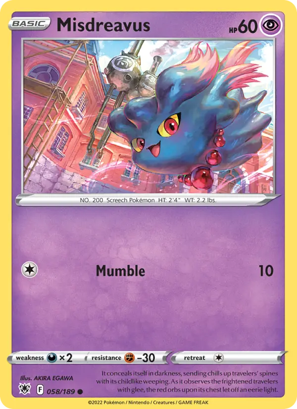 Misdreavus 58 card from Astral Radiance