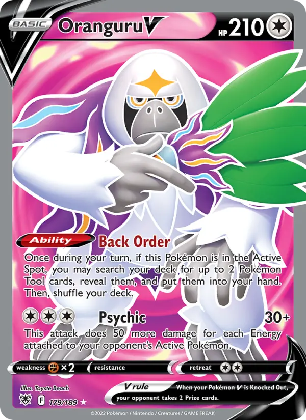 Oranguru V 179 card from Astral Radiance
