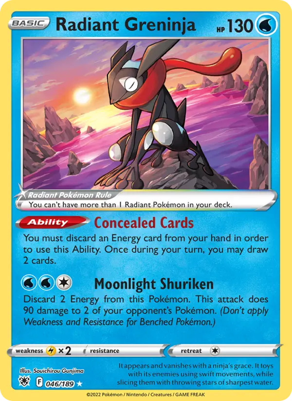 Radiant Greninja 46 — Astral Radiance 46, Holofoil finish