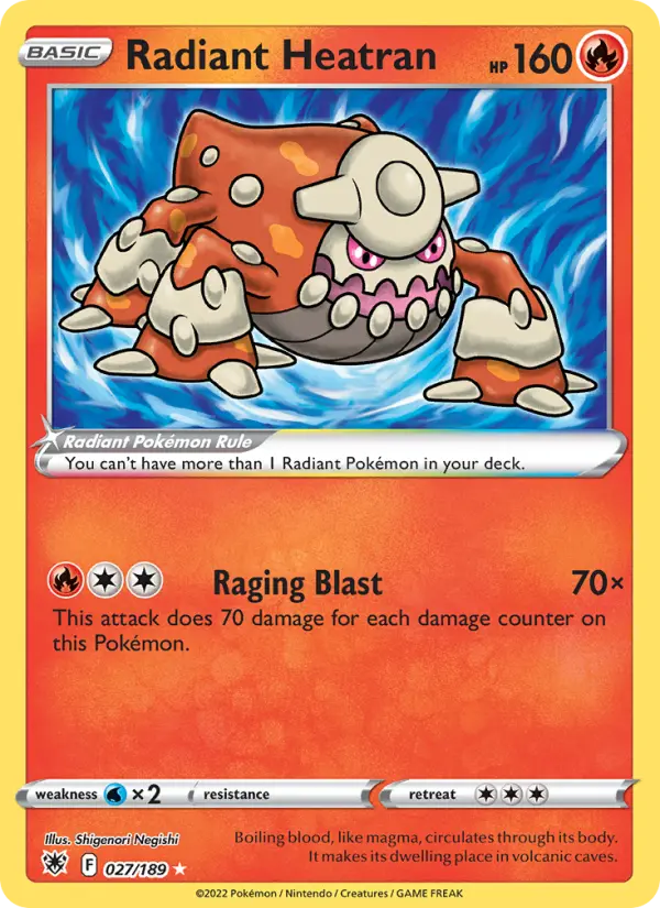 Radiant Heatran 27 card from Astral Radiance