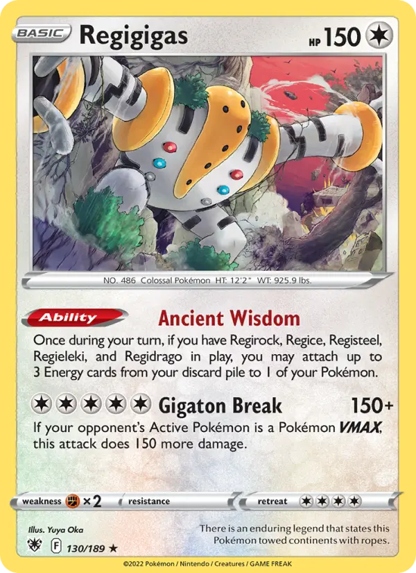 Regigigas 130 card from Astral Radiance