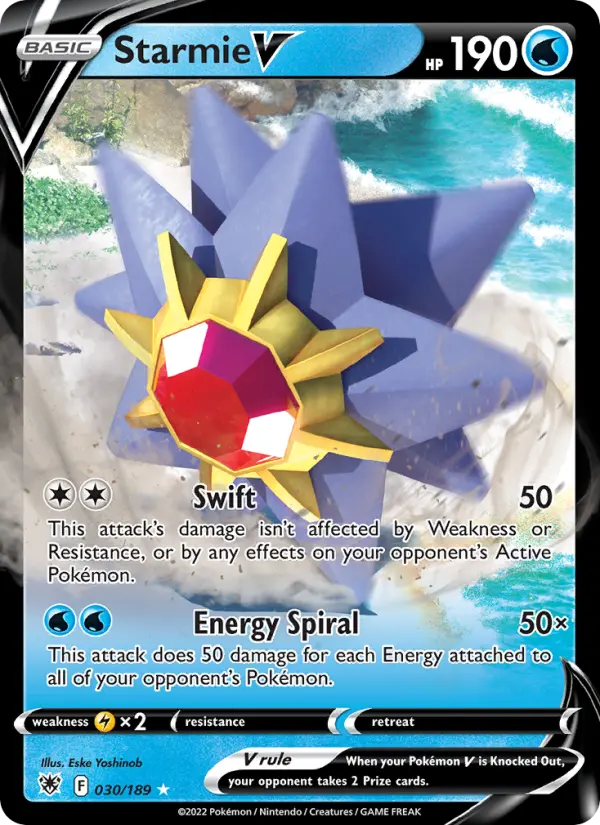 Starmie V 30 — Astral Radiance 30, Holofoil finish