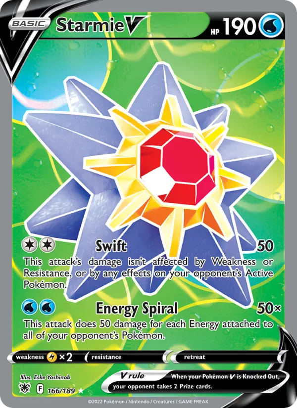 Starmie V 166 — Astral Radiance 166, Holofoil finish