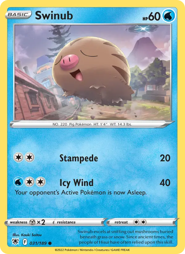 Swinub 31 card from Astral Radiance