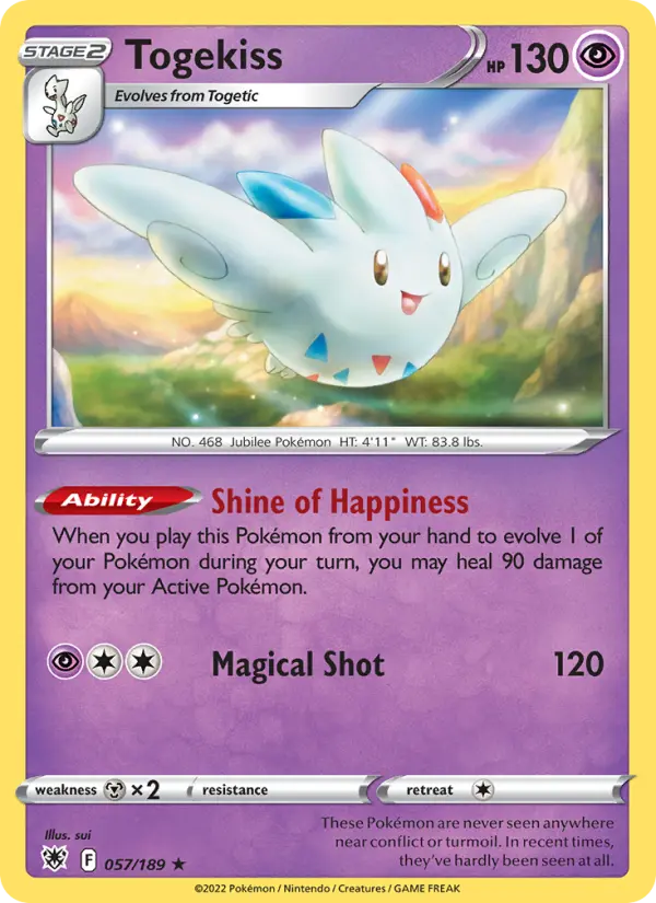 Togekiss 57 — Astral Radiance 57, Holofoil finish