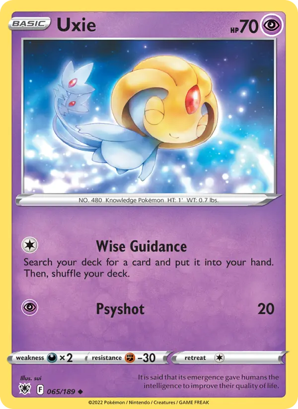 Uxie 65 card from Astral Radiance