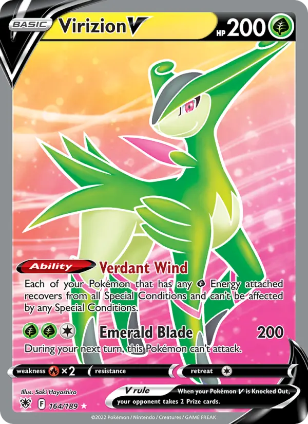 Virizion V 164 card from Astral Radiance