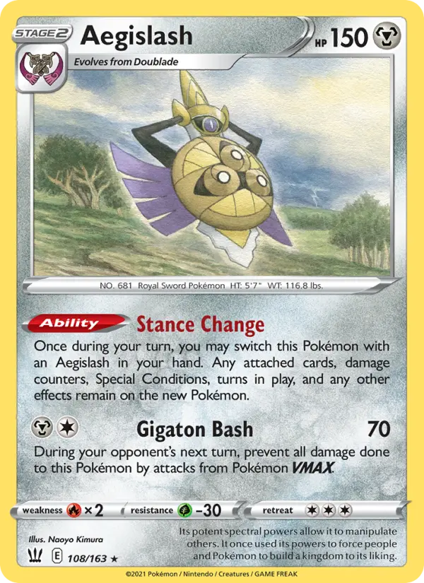 Aegislash 108 — Battle Styles 108, Normal finish