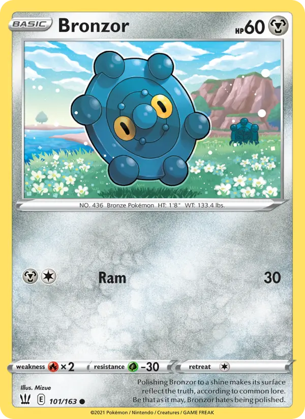 Bronzor 101 card from Battle Styles