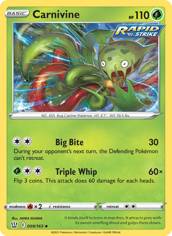 Carnivine 9 card from Battle Styles