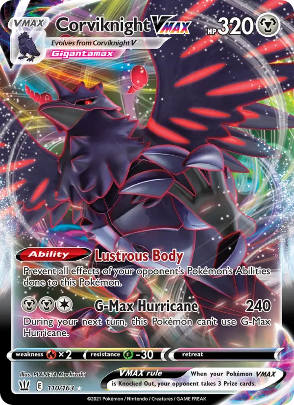 Corviknight VMAX 110 — Battle Styles 110, Holofoil finish