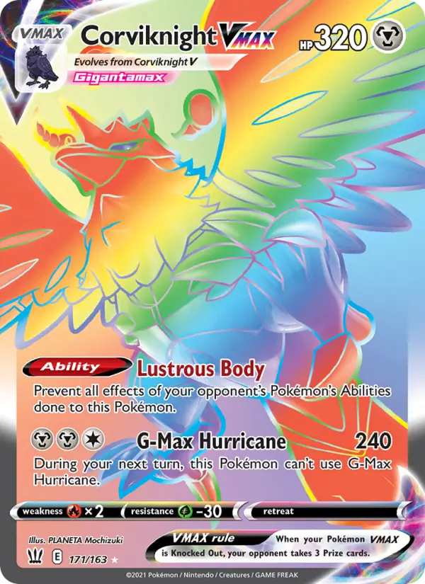 Corviknight VMAX 171 — Battle Styles 171, Holofoil finish