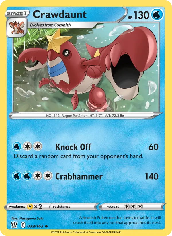 Crawdaunt 39 — Battle Styles 39, Normal finish
