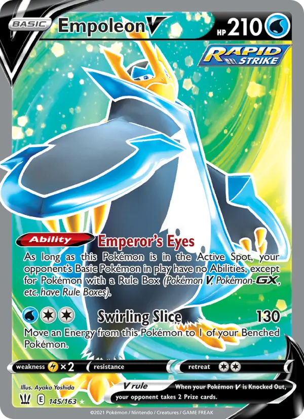 Empoleon V 145 — Battle Styles 145, Holofoil finish