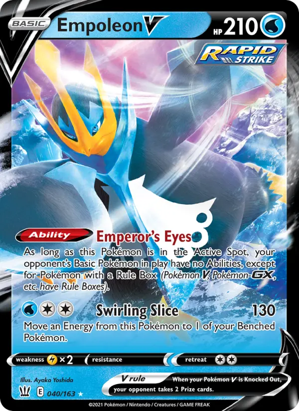 Empoleon V 40 card from Battle Styles