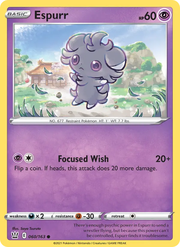Espurr 60 card from Battle Styles