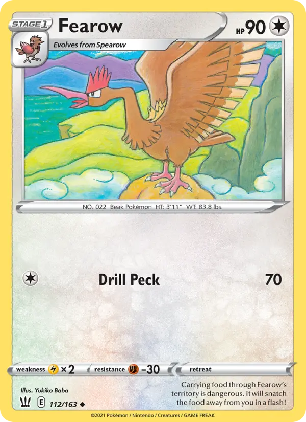 Fearow 112 card from Battle Styles
