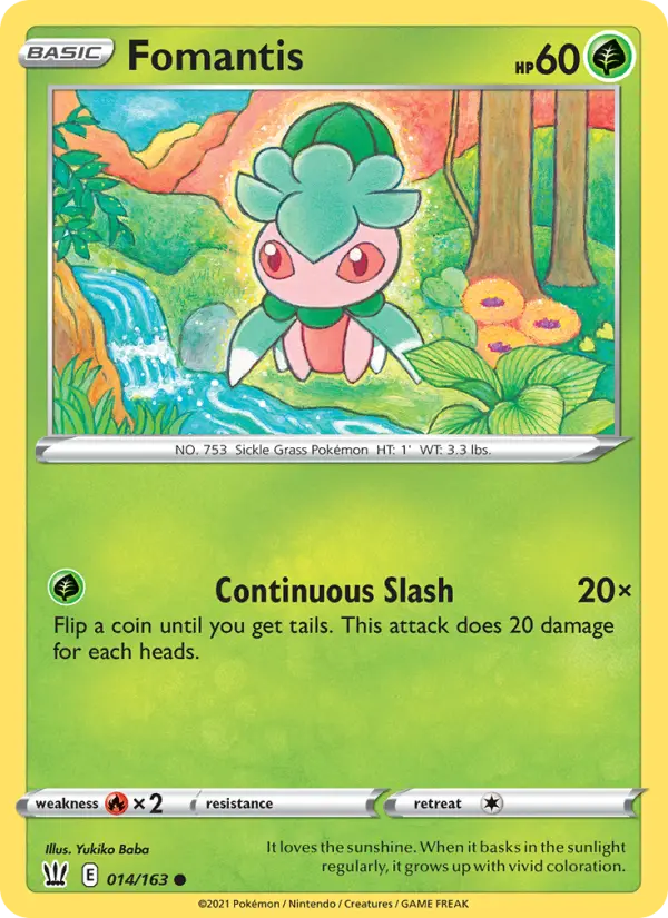 Fomantis 14 card from Battle Styles