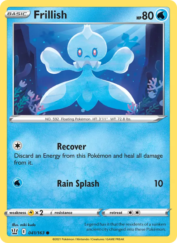 Frillish 41 card from Battle Styles