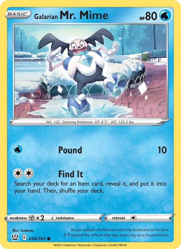 Galarian Mr. Mime 34 — Battle Styles 34, Normal finish