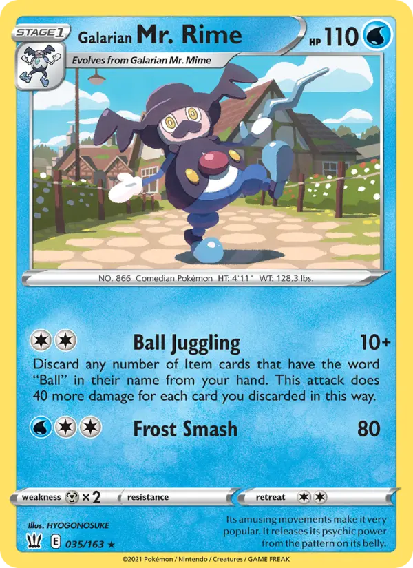 Galarian Mr. Rime 35 card from Battle Styles