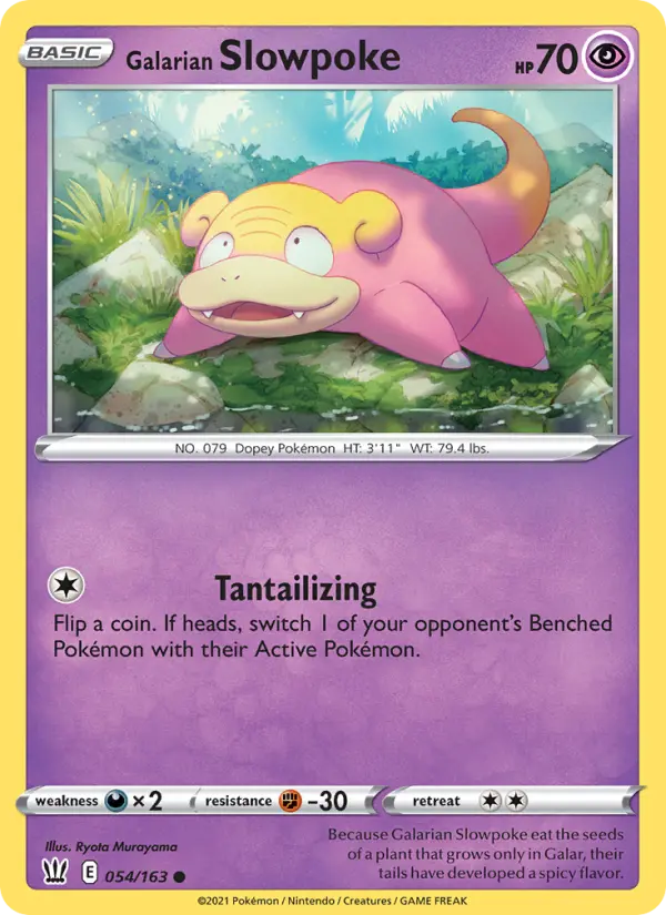 Galarian Slowpoke 54 card from Battle Styles