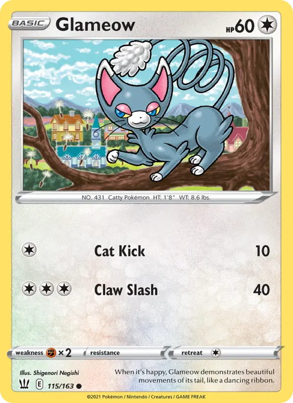 Glameow 115 — Battle Styles 115, Normal finish