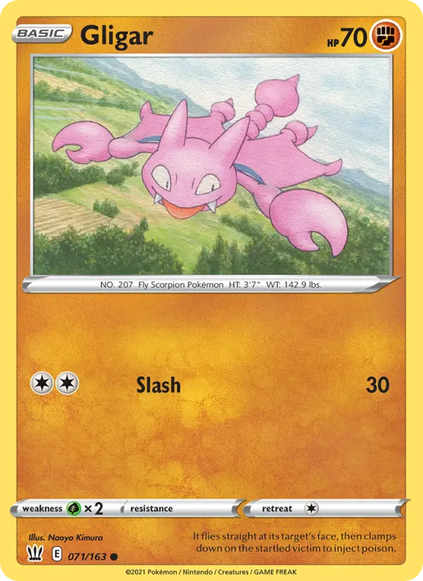 Gligar 71 card from Battle Styles