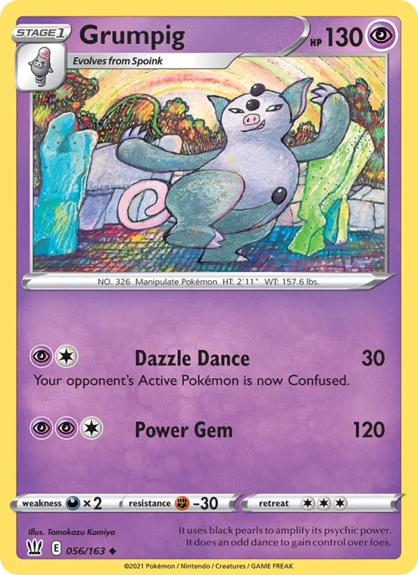 Grumpig 56 card from Battle Styles
