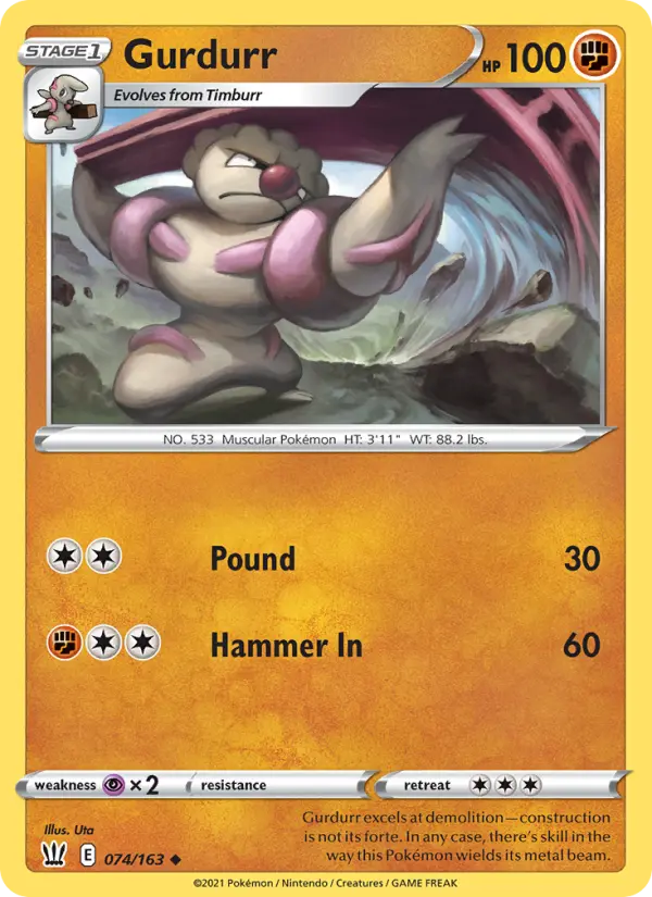 Gurdurr 74 card from Battle Styles