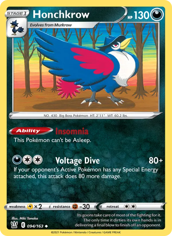 Honchkrow 94 card from Battle Styles