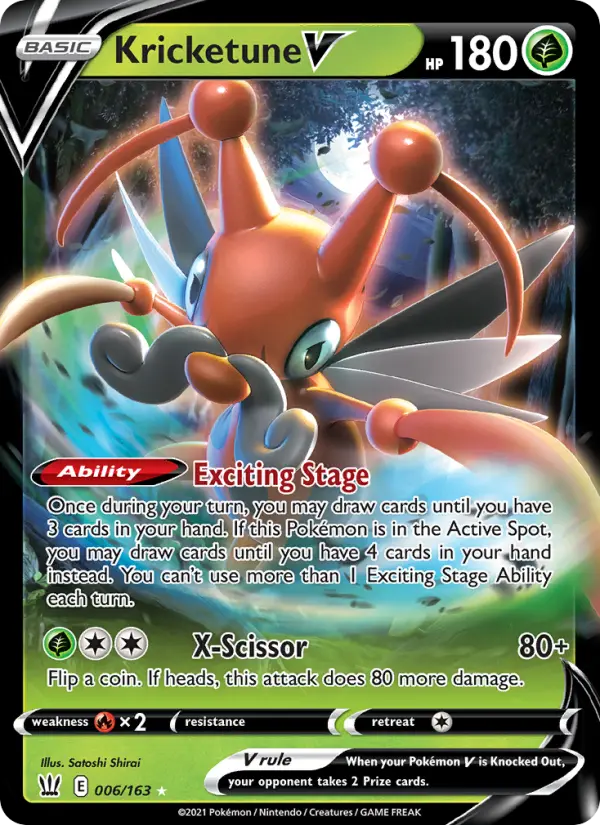 Kricketune V 6 — Battle Styles 6, Holofoil finish