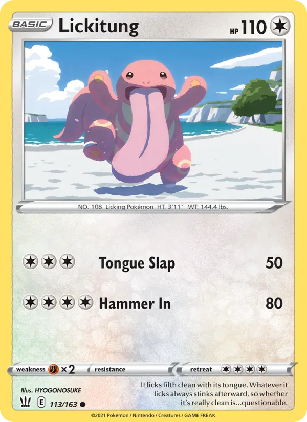 Lickitung 113 card from Battle Styles
