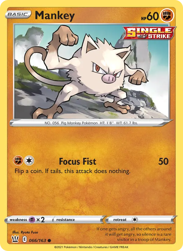 Mankey 66 — Battle Styles 66, Normal finish