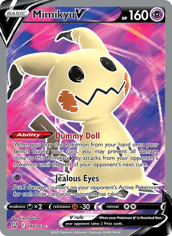 Mimikyu V 148 — Battle Styles 148, Holofoil finish