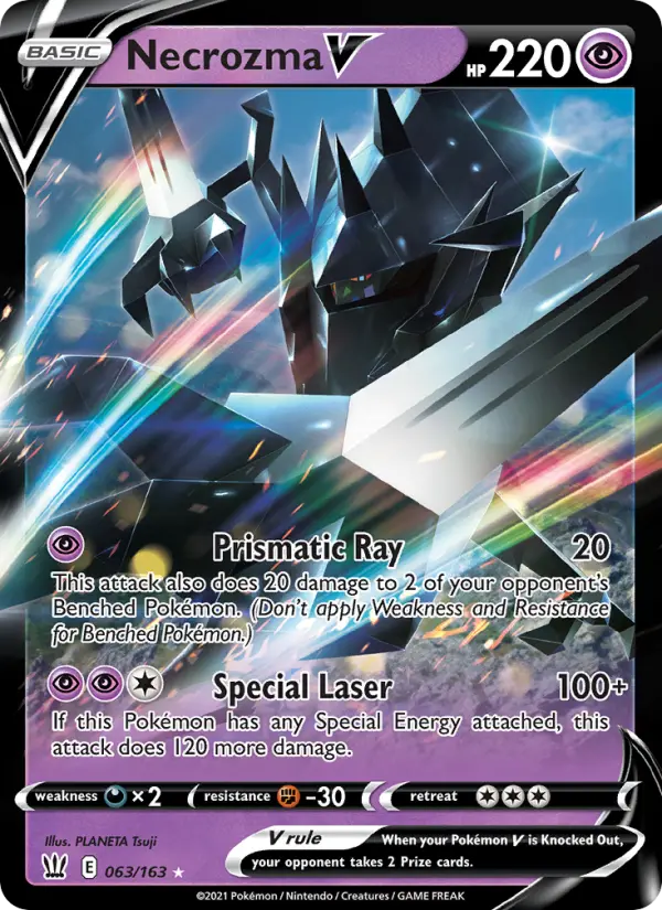 Necrozma V 63 card from Battle Styles