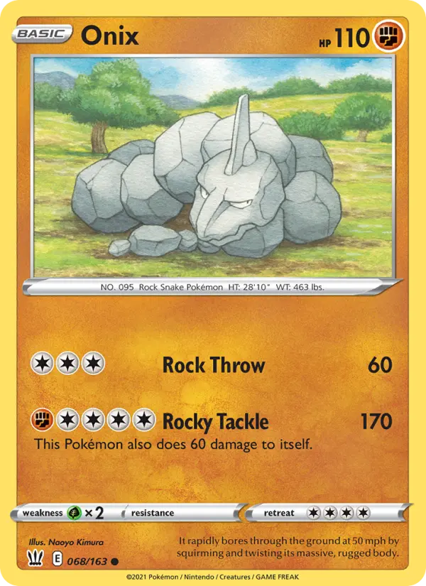 Onix 68 card from Battle Styles