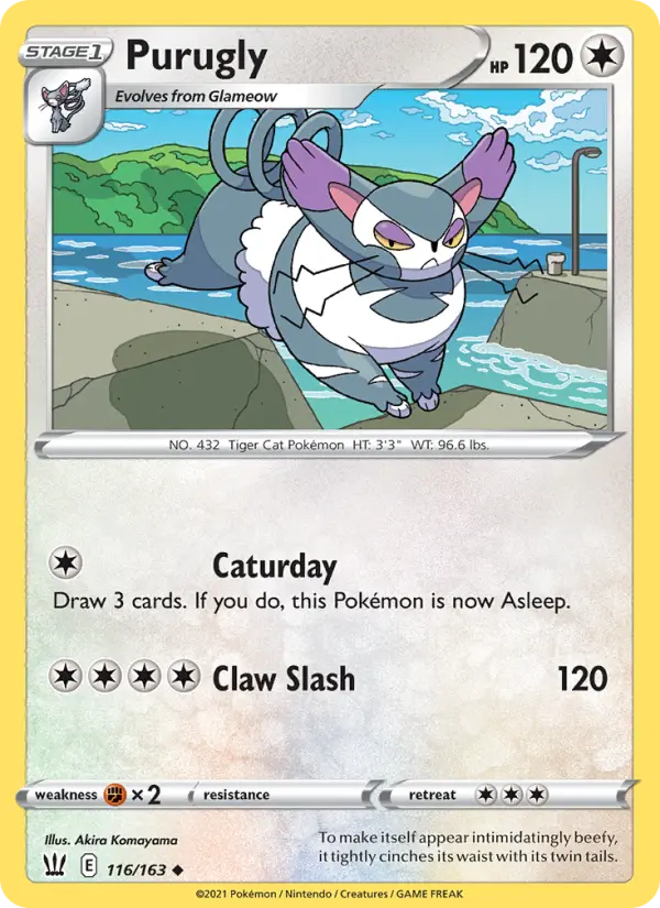 Purugly 116 card from Battle Styles